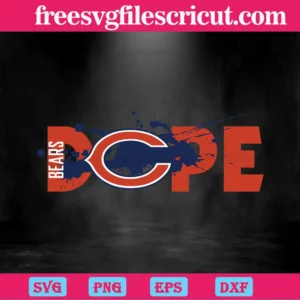 Chicago Bears Dope, Laser Cut Svg Files Invert