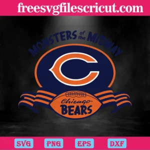Chicago Bears Monsters Midway, Svg Png Dxf Eps Invert