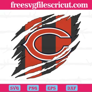 Chicago Bears Torn Nfl Football Teams, Svg Png Dxf Eps Designs Download