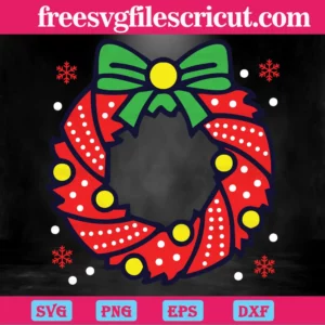Christmas Circle Hair Bow, Svg Designs Invert