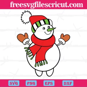 Christmas Cute Snowman, Svg Cut Files