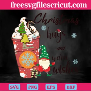 Christmas Hugs And Warm Wishes, Svg Png Dxf Eps Designs Download Invert