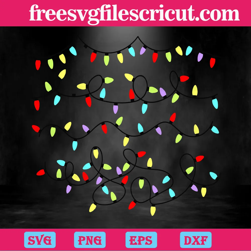 Christmas Lights, Premium Svg Files - free svg files for cricut