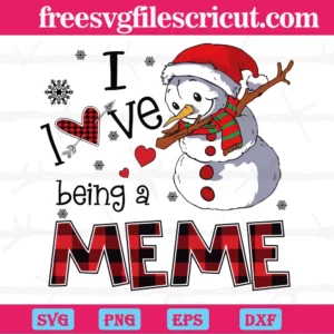 Christmas Snowman I Love Being A Meme, Scalable Vector Graphics