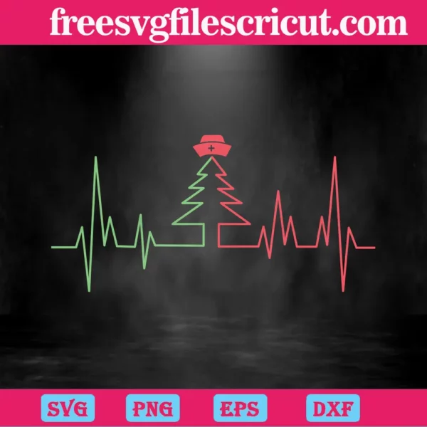 Christmas Tree Heart Rate, Svg Png Dxf Eps Cricut - free svg files for