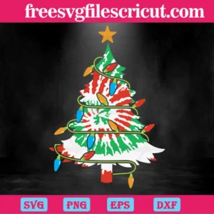 Christmas Tree Tie Dye Light, Svg Files