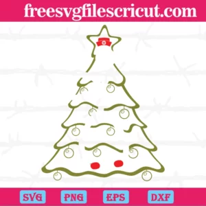 Christmas Tree With Stethoscope, Svg Png Dxf Eps Cricut Silhouette