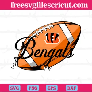 Cincinnati Bengals Nfl Ball, Svg Png Dxf Eps Cricut Silhouette