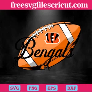 Cincinnati Bengals Nfl Ball, Svg Png Dxf Eps Cricut Silhouette Invert