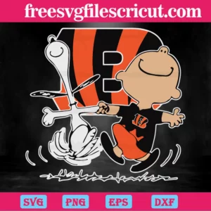 Cincinnati Bengals Snoopy And Peanut, Svg Files For Crafting And Diy Projects Invert