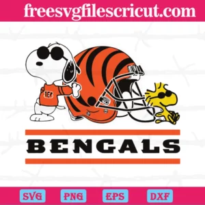 Cincinnati Bengals Snoopy Woodstock Football Team, Laser Cut Svg Files
