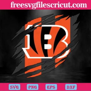 Cincinnati Bengals Torn Nfl, Svg Png Dxf Eps Cricut Invert