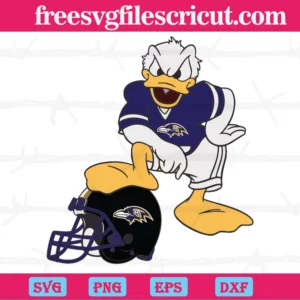 Donald Duck Baltimore Ravens, Premium Svg Files