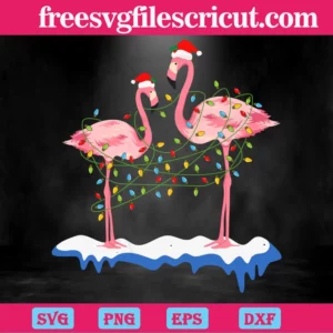 Flamingo Christmas Tree Lights, Downloadable Files