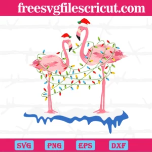 Flamingo Christmas Tree Lights, Downloadable Files Invert