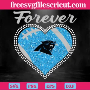 Forever Carolina Panthers Heart Diamond, Svg File Formats