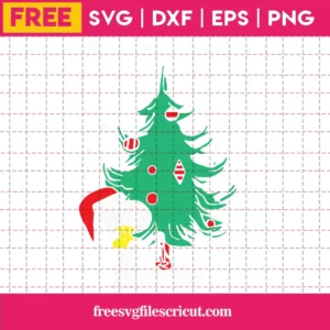 Free Peanuts Snoopy Holiday Christmas Tree, Vector Svg Invert