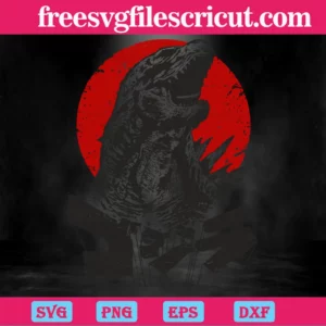 Godzilla Film, Svg Files For Crafting And Diy Projects Invert
