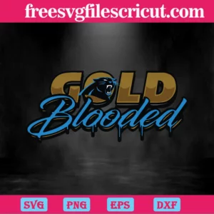 Gold Blooded Carolina Panthers, Svg Png Dxf Eps Digital Files Invert