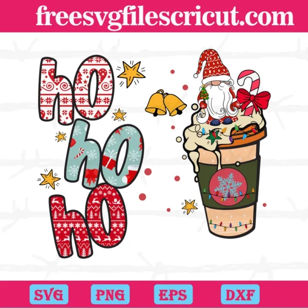 Ho Ho Ho Christmas Coffee, Svg Png Dxf Eps