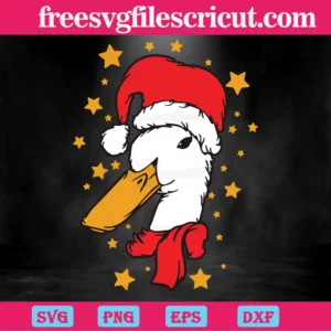 Honking Duck Christmas, Graphic Design Invert