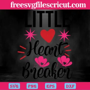 Little Heart Breaker Valentines Day, Vector Files Invert