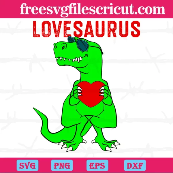 Lovesaurus Valentines Day, Svg Png Dxf Eps Digital Files