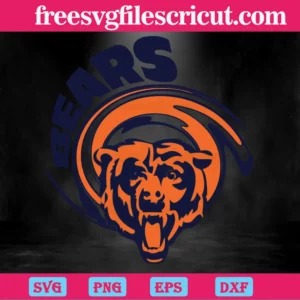 Mascot Logo Chicago Bears, Downloadable Files Invert