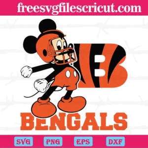 Mickey Cincinnati Bengals Football Team, Scalable Vector Graphics