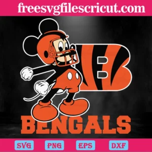 Mickey Cincinnati Bengals Football Team, Scalable Vector Graphics Invert