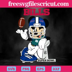 Mickey Mouse Buffalo Bills Nfl Teams, Svg Designs Invert