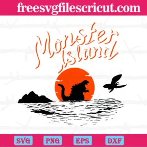 Monster Island Godzilla, Premium Svg Files