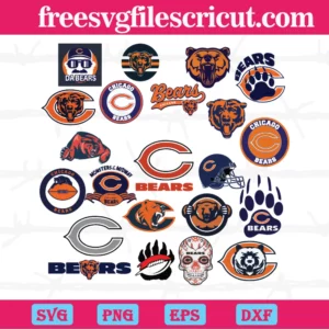 Nfl Team Chicago Bears Logo Bundle Svg