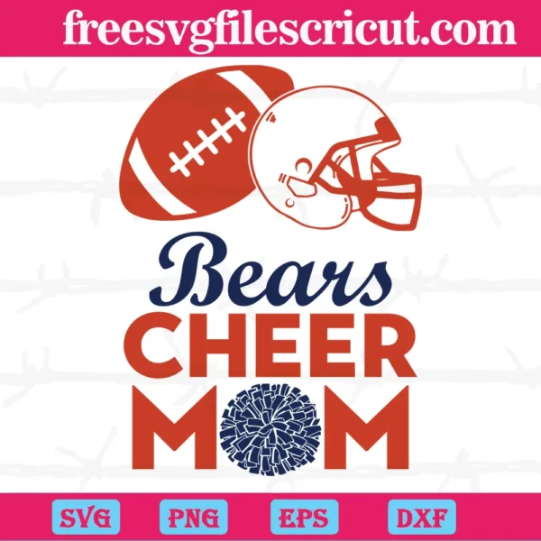 Nfl Teams Chicago Bears Cheer Mom, Scalable Vector Graphics