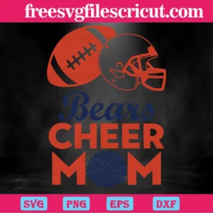 Nfl Teams Chicago Bears Cheer Mom, Scalable Vector Graphics Invert