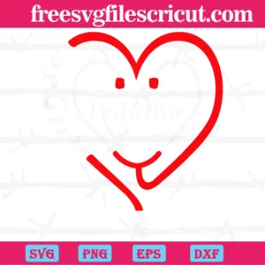 Pediatric Nurse Valentines Day Stethoscope Heart, Laser Cut Svg Files Invert