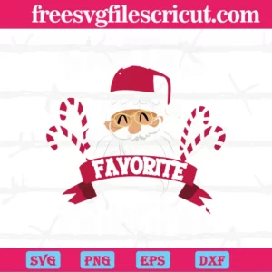 Santa Is Favourite Principal, Svg Png Dxf Eps Invert