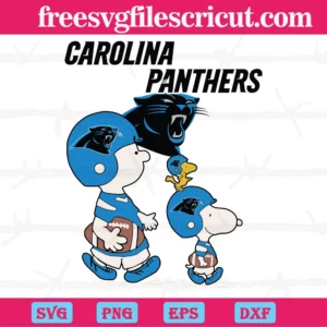 Snoopy The Peanuts Carolina Panthers, Svg Png Dxf Eps