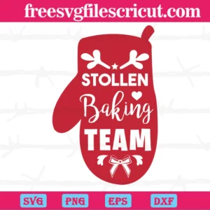 Stollen Baking Team Christmas Stollen, Cuttable Svg Files