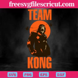 Team Kong King Of Monsters, Svg Png Dxf Eps Digital Download Invert