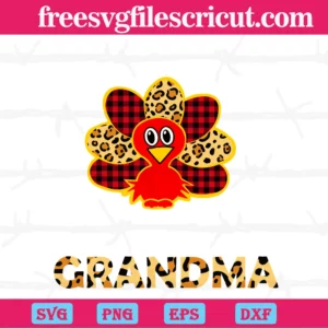 Thankful And Grateful Blessed Grandma, Svg Png Dxf Eps Cricut Silhouette