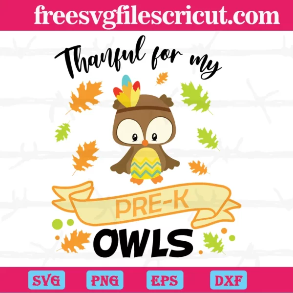 Thankful For My Pre-K Owls, Scalable Vector Graphics