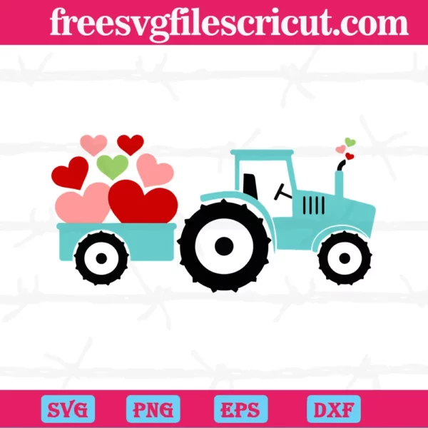 Truck With Hearts Valentines, Svg Designs