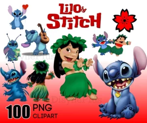100 Disney Lilo And Stitch png bundle