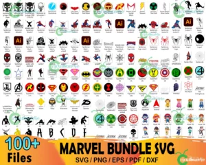 100+ Marvel Bundle Svg