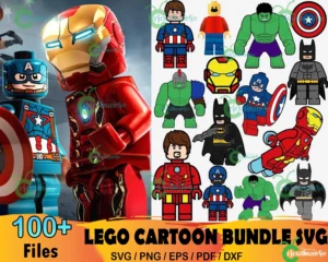 100+ Marvel Lego Cartoon Bundle Svg