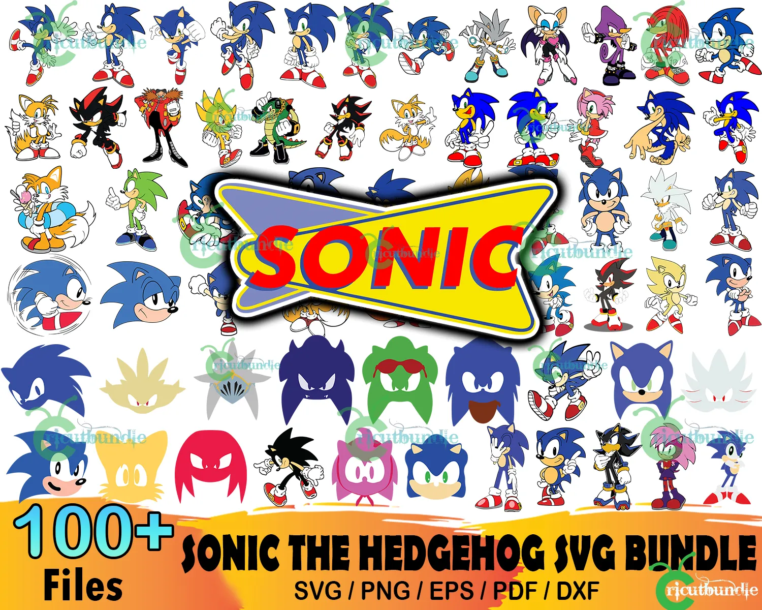 Set of 3 Sonic the Hedgehog Digital Download Poster Bundle for 