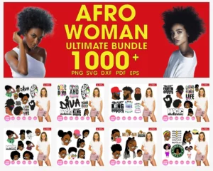 1000 Bundle Afro Women svg