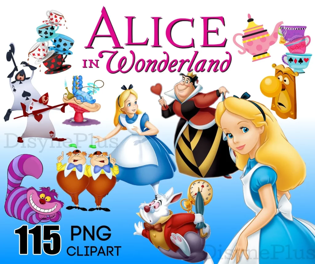 115 bundle Alice In Wonderland png - free svg files for cricut