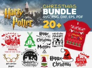 20+ Bundle Harry Potter Christmas svg